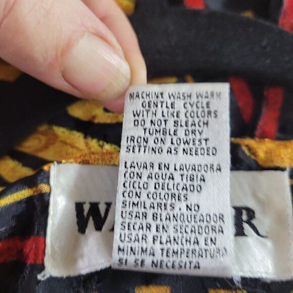 Vintage 80's Dress Kaftan Maxi Damask Gold Tiger Regal Glam Flutter Kimono OS - Picture 13 of 13